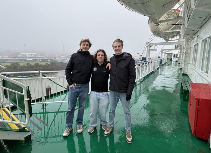 Students on the ferry